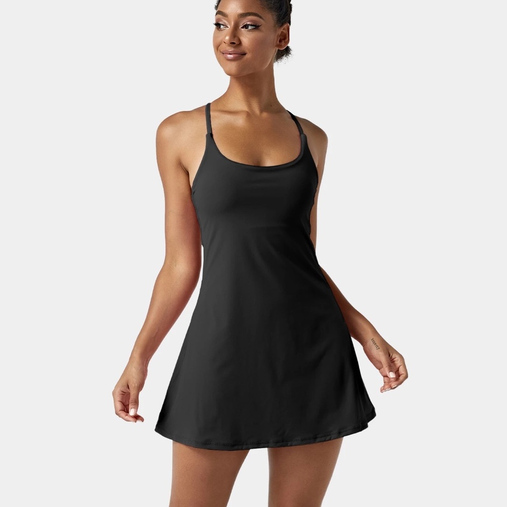 Halara “In My Feels” Activity Dress. Size Small in Midnight Adventure Black